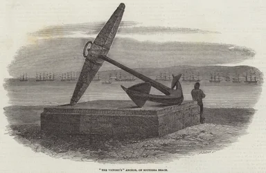 Der Anker der Victory, am Strand von Southsea